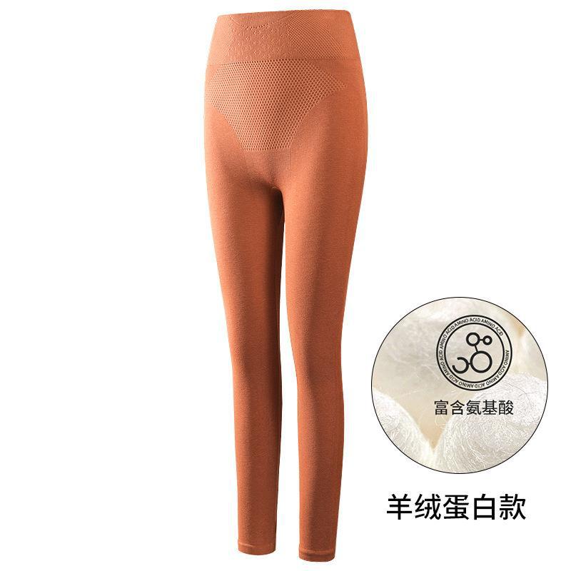 新型秋冬徳絨毛高腰ウールズボン高弾は腹を収めて発熱します。