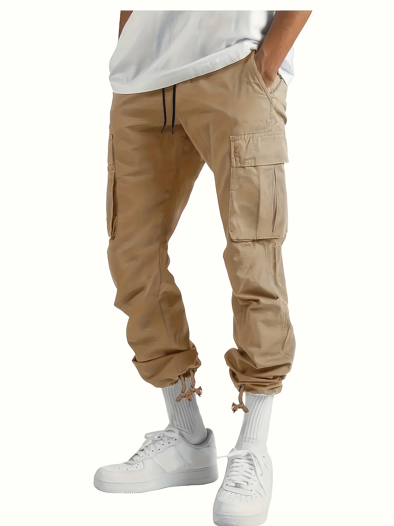 Solid color fashionable trousers for leisure