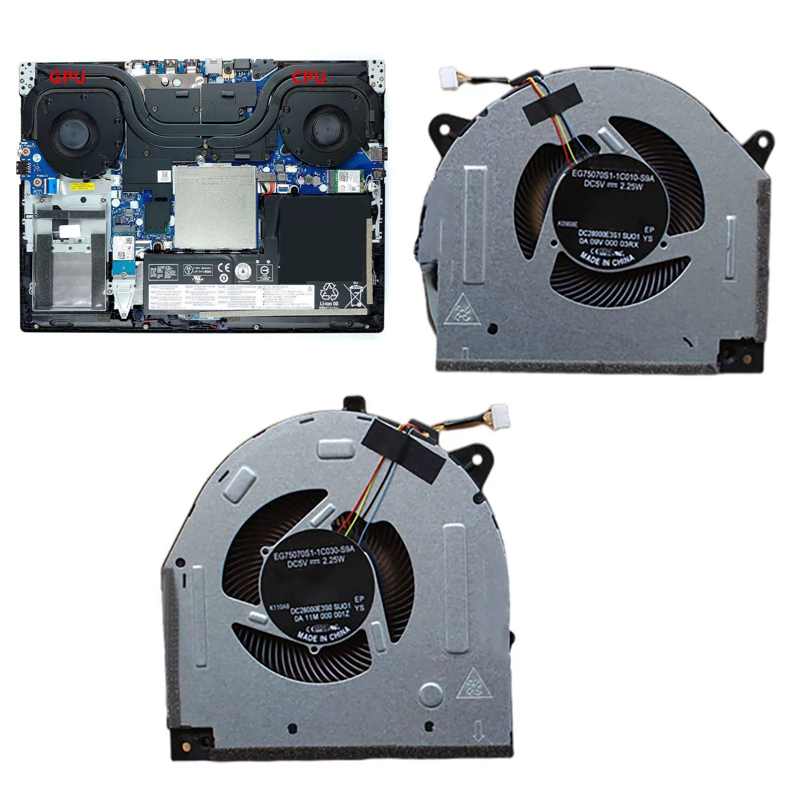 Подходит для Y540-15IRH 81SX, Y540-15IRH-PG0 81SY вентиляторы GTX1050/1060