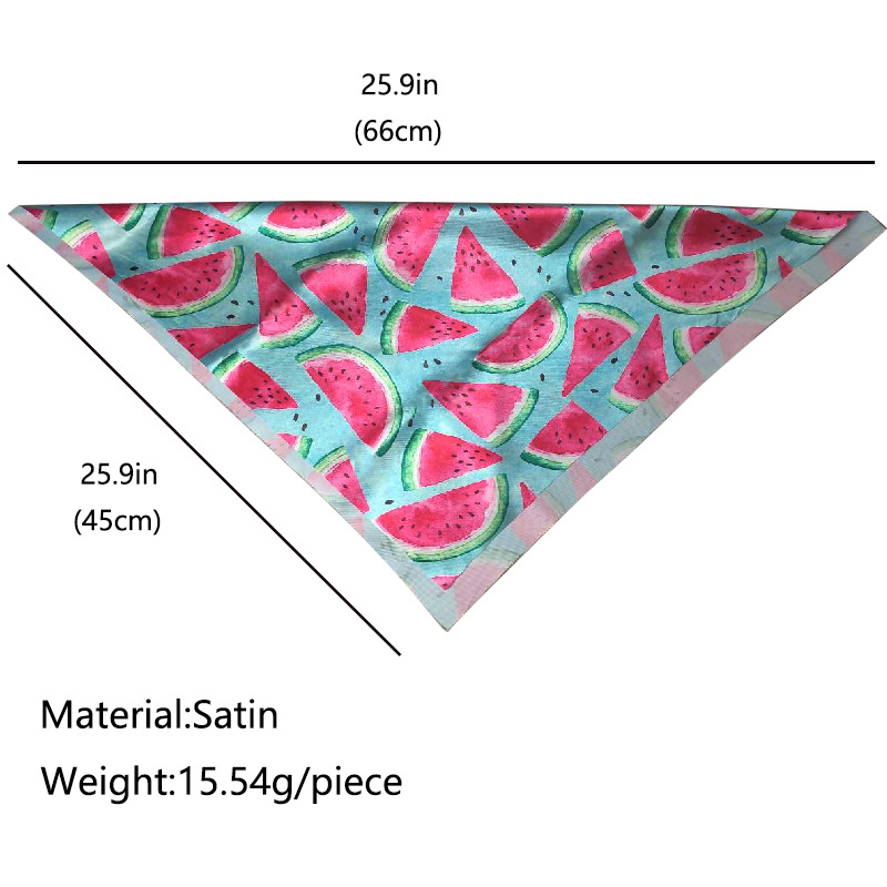 Cute Satin Cloth Avocado Watermelon Pet Scarf display picture 1