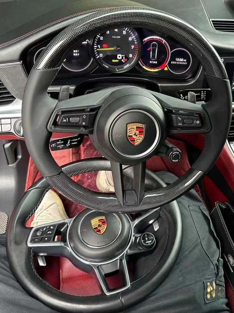 Подходящий для Porsche 911 Panamera Cayenne 718 модифицированный углеродного волокна дерево палисандра многофункциональный рулевые колеса
