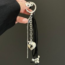 现货 韩国东大门代购 设计感长款流苏爱心手机包包挂件钥匙链