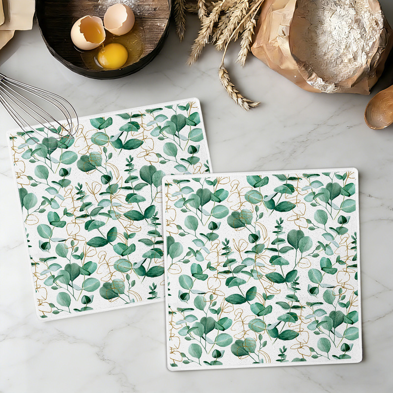 [30*30 Printed Tea Towel] Multifunctional Small Hand Towel, Kitchen Cleaning Towel, Microfiber Dishwashing Cloth