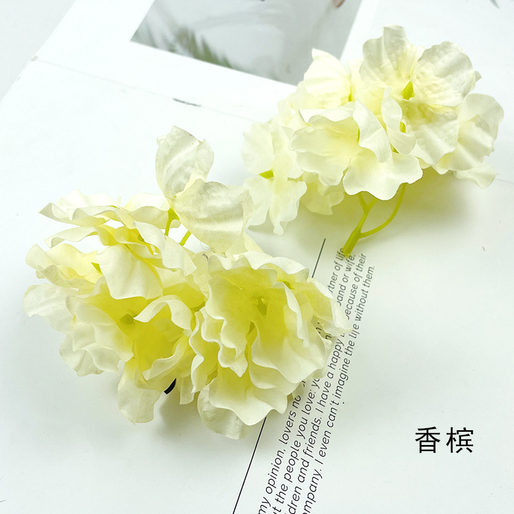 Retro horneado bordes horneados flores falsas DIY fuego horneado flores hechas a mano tocado guirland caja de regalo accesorios muros de hortenas