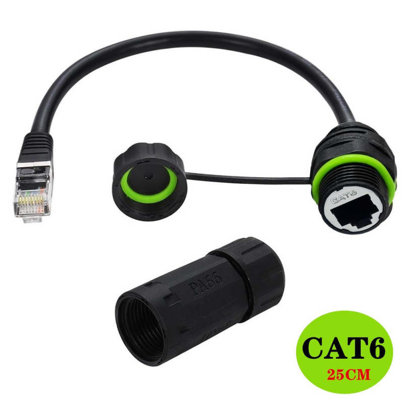IP68 8P8C CAT6 waterproof and dustproof RJ45 network port with shielded signal aerial plug connector RJ45 network head