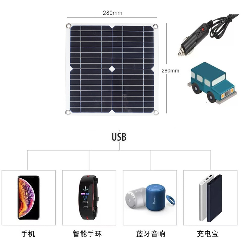 ultra thin travel single crystal solar-powered