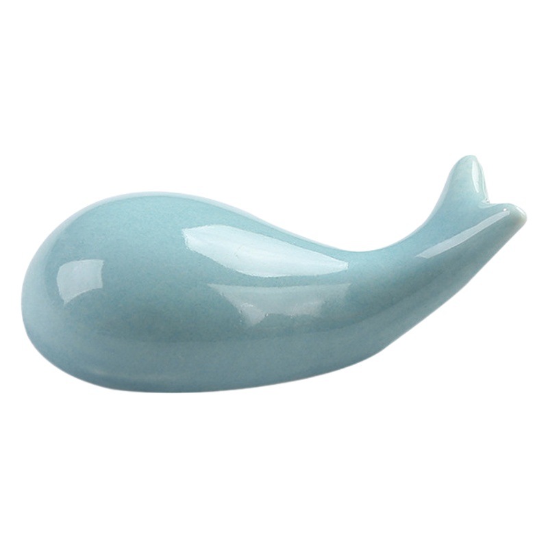 Cute Cartoon Japanese Style Small Whale Ceramic Chopsticks Holder Chopsticks Holder Dolphin Hotel Tableware Home Creative Ornaments Fragrant Insert