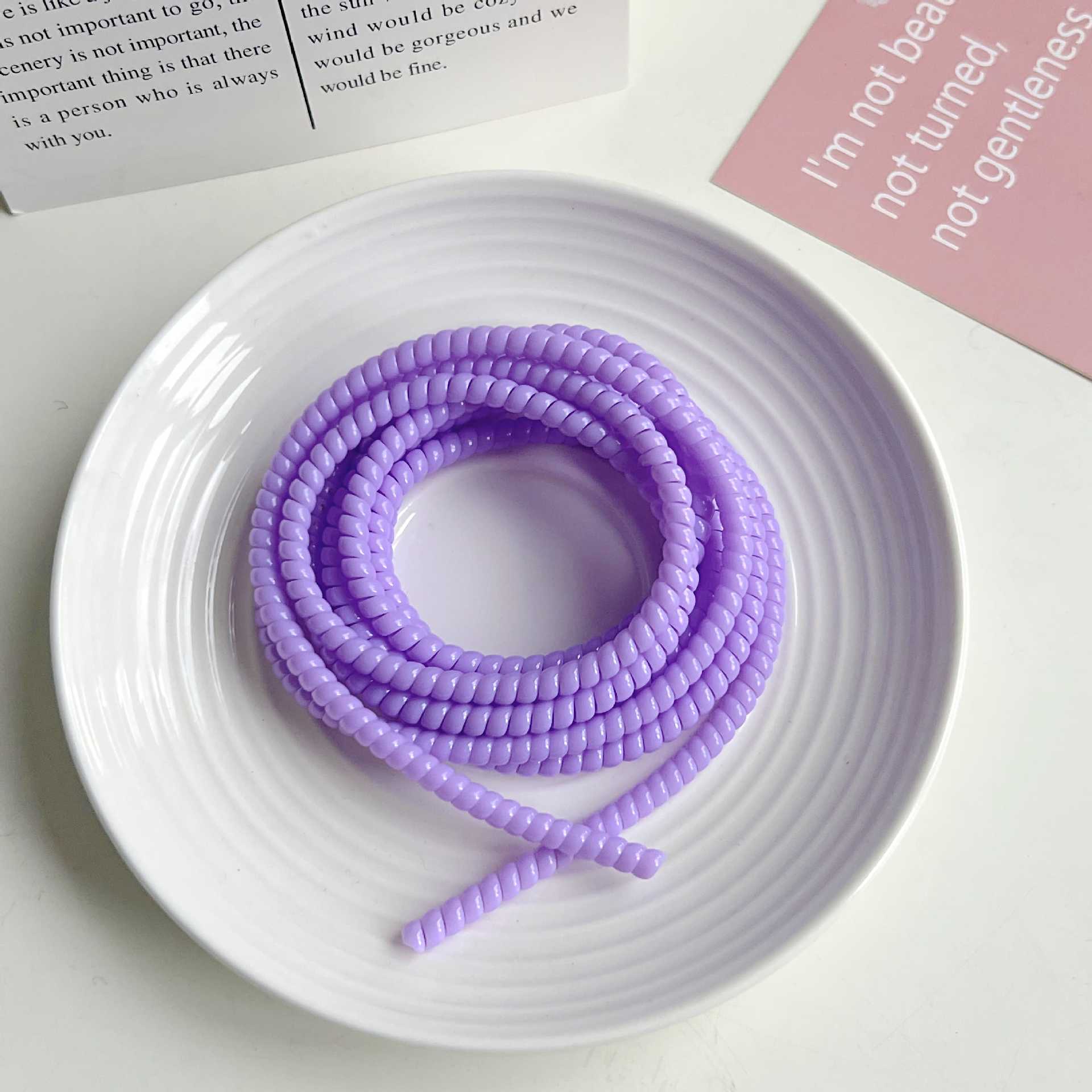 1,4 m 1,6 m cable de datos cuerda de protección anti-suciedad cable de teléfono móvil cuerda de bobinado anti-rotura cargador cubierta de protección de alambre