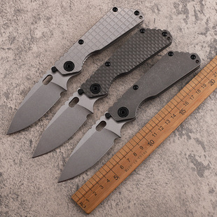 New style D2 steel folding outdoor survival titanium alloy handle high hardness pocket fishing survival EDC tool knife