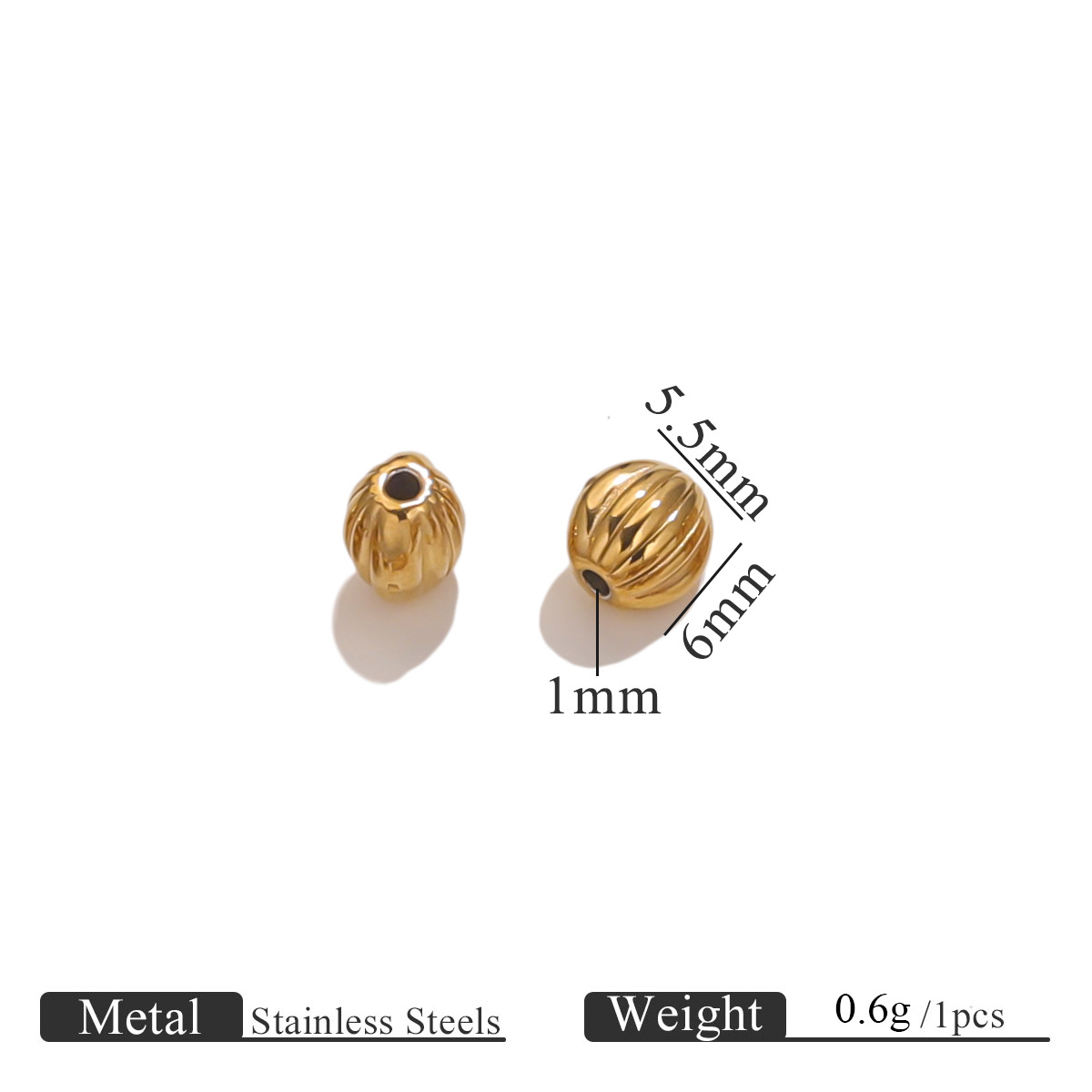 304 Stainless Steel Material 1 Piece 304 Stainless Steel Geometric DIY Jewelry Accessories Beads Spacer Bars