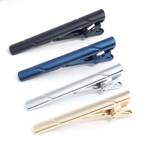 High-end black blue gold tie clip for men, professional metal tie clip, colorful tie clip wholesale