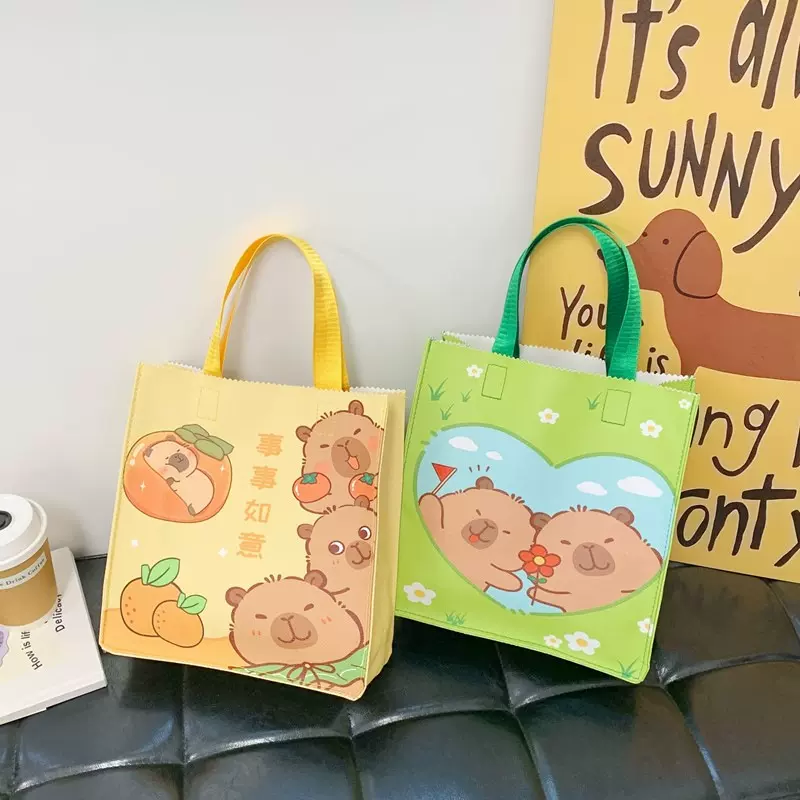 厂家直销新款女包单肩包男女文艺帆布超市购物卡皮巴拉购物袋批发