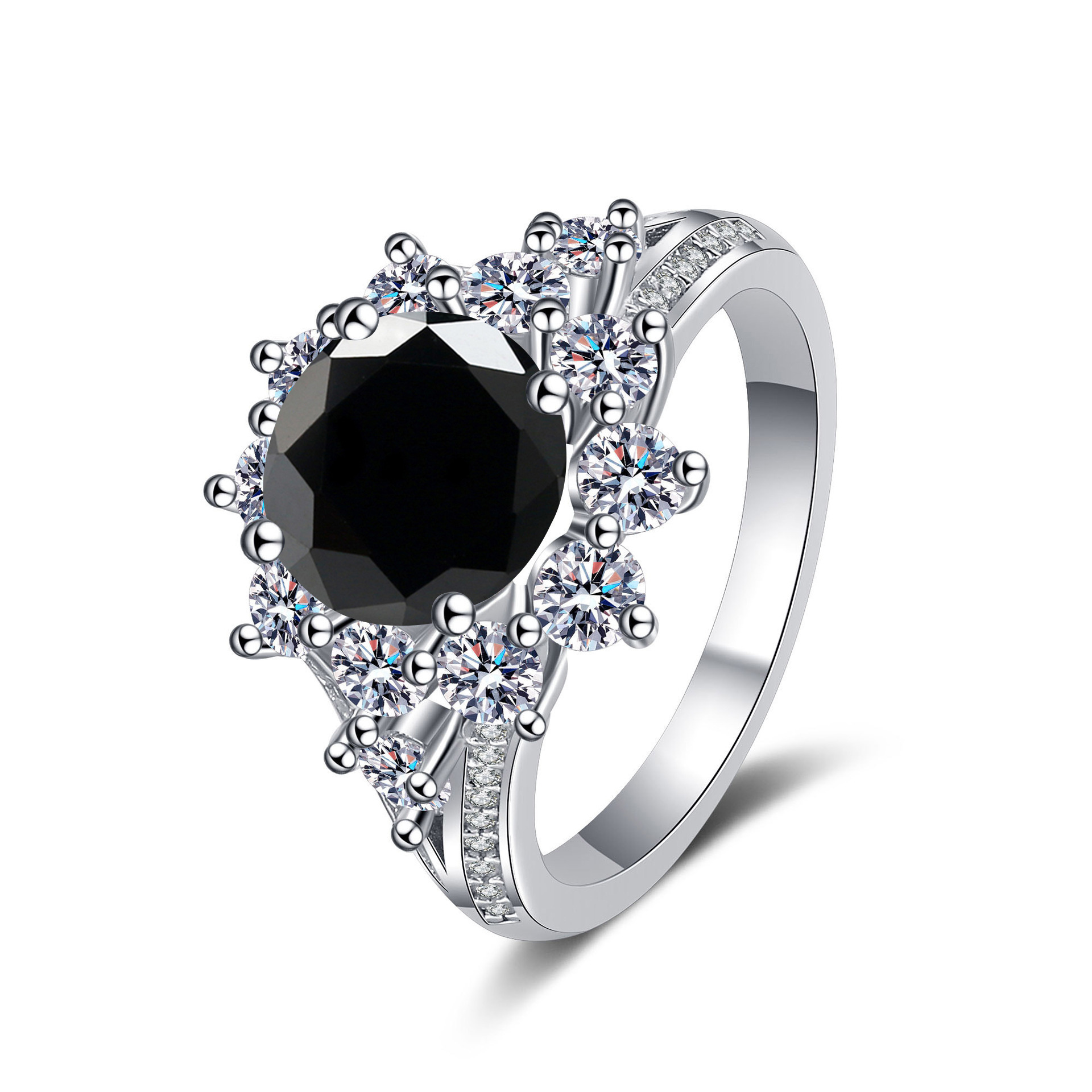 925 anillo de plata esterlina mujer 3 quilates color moissanita ligera anillo de viento de lujo chapado pt950 oro meson fábrica en stock