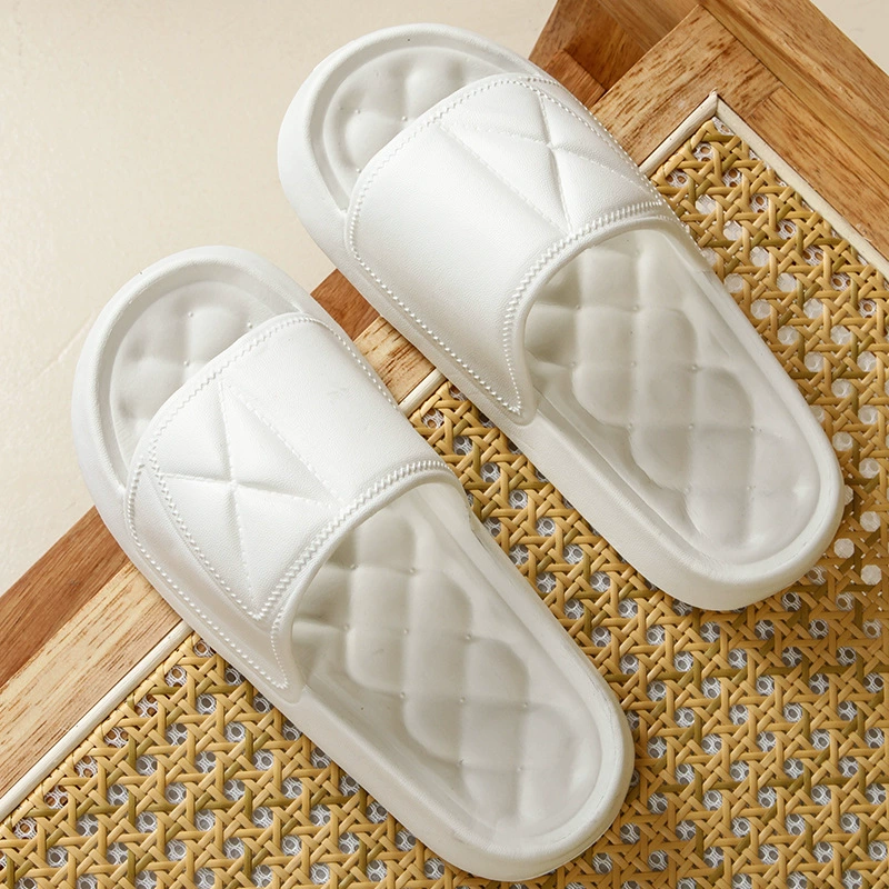 Материал EVA, домашние тапочки на мягкой подошве, бесшумные, однотонные, удобные, простые, элитные, домашняя обувь на толстой подошве