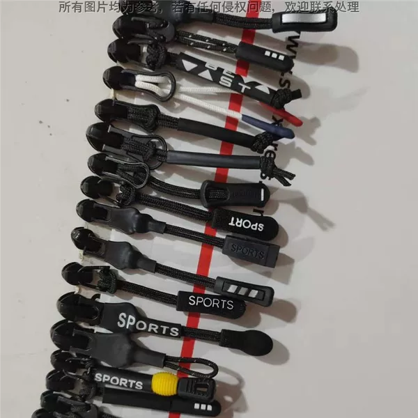No. 5 Colorful Pull Tab Black Heat Shrink Tube Clothing Luggage Zipper Puller Tail Pull Tab Injection Molding Accessories Wu177