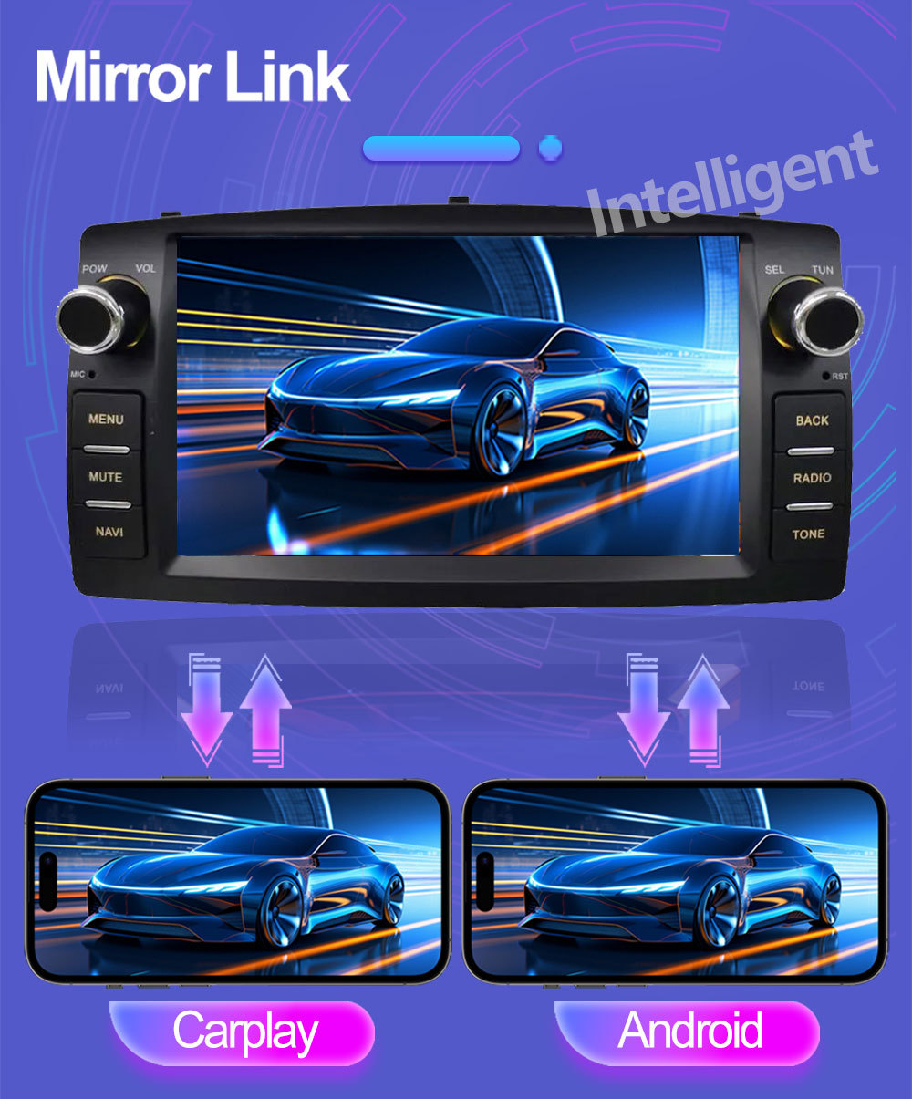 Suitable for Toyota Corolla/Byd F3 Car Android Gps Navigator and Car Central Control Bluetooth All-In-One Device