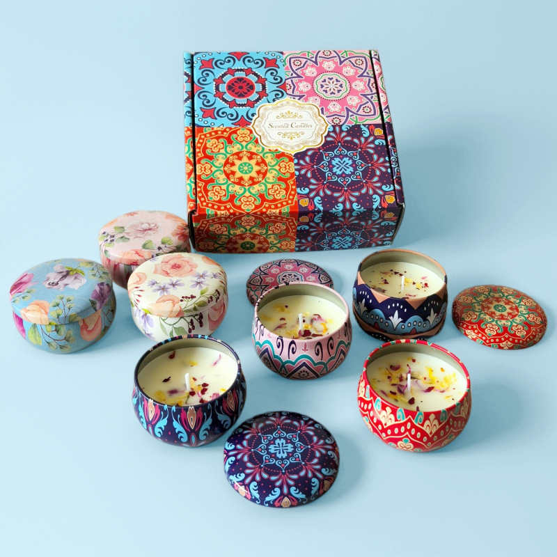 Wholesale In-Stock DIY Soy Wax Scented Candles 4-Piece Gift Set Home Couple Romantic Aromatherapy Candle Decorations