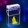 Transparent atmosphere light charging lighter all -in -one cigarette box 20 whole packages charging cigarette box flipping pressure and moisture -proof creativity