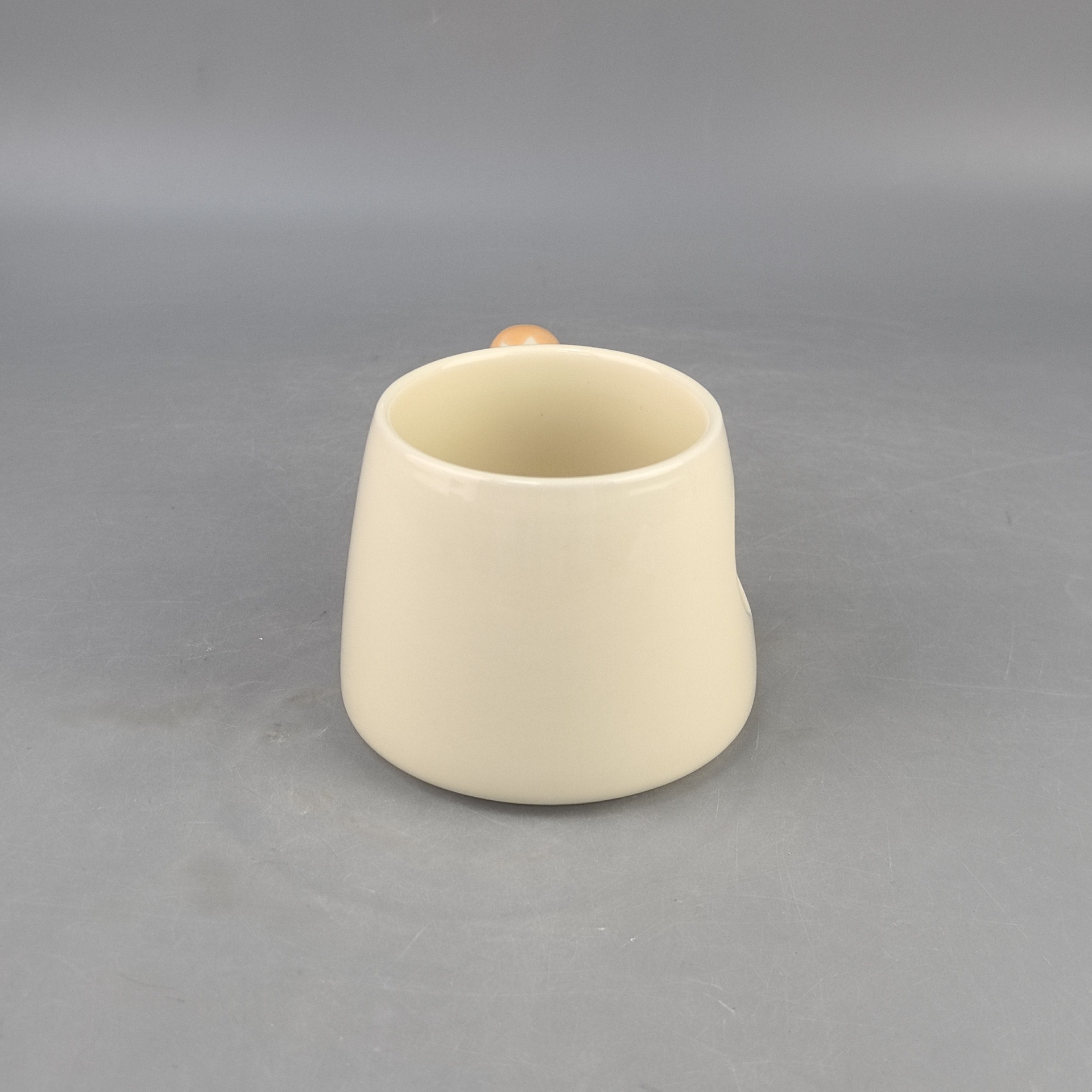 Taza linda de dopamina de temperatura media, mango de cola de zorro, taza de cerámica, taza de agua de dibujos animados, taza de café, taza de leche