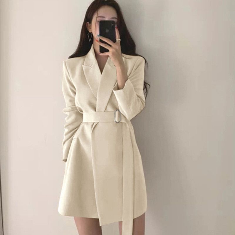 2025 New Style Elegant Slim-Fit Casual Trendy Retro Belted Korean-Style Blazer Women's Fashion Export 2025 New Style Elegant Slim-Fit Casual Trendy Retro Belted Korean-Style Blazer Women's Fashion Export