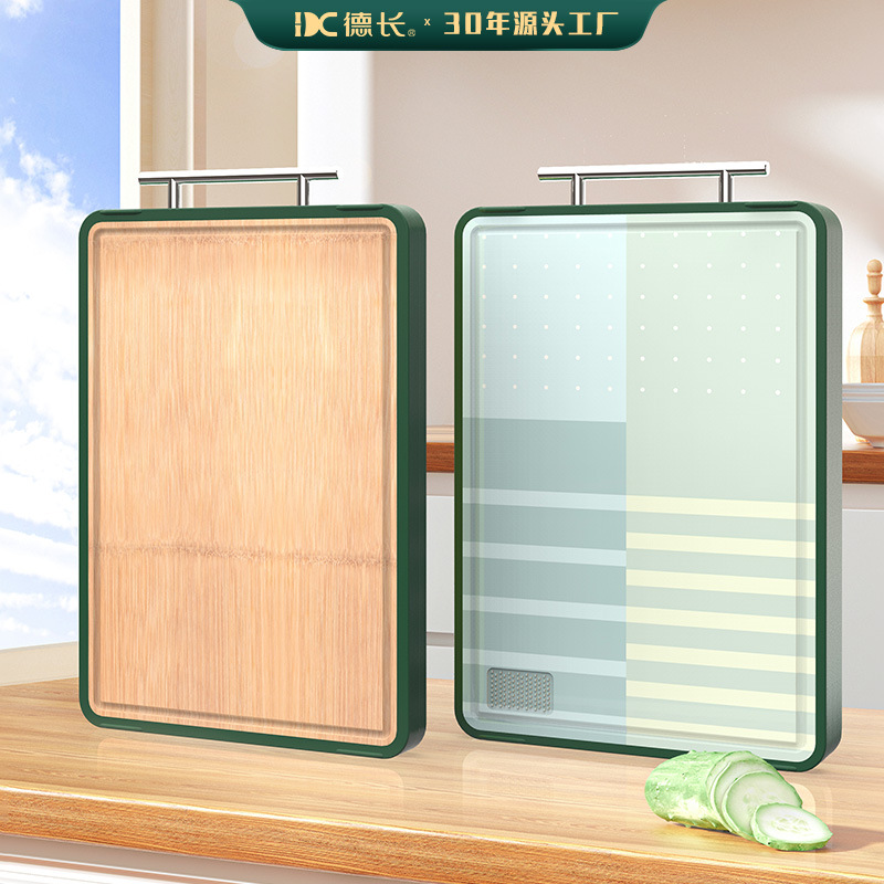 整竹切菜板乌檀木砧板不锈钢塑料双面菜板抗菌防霉定制贴牌案板