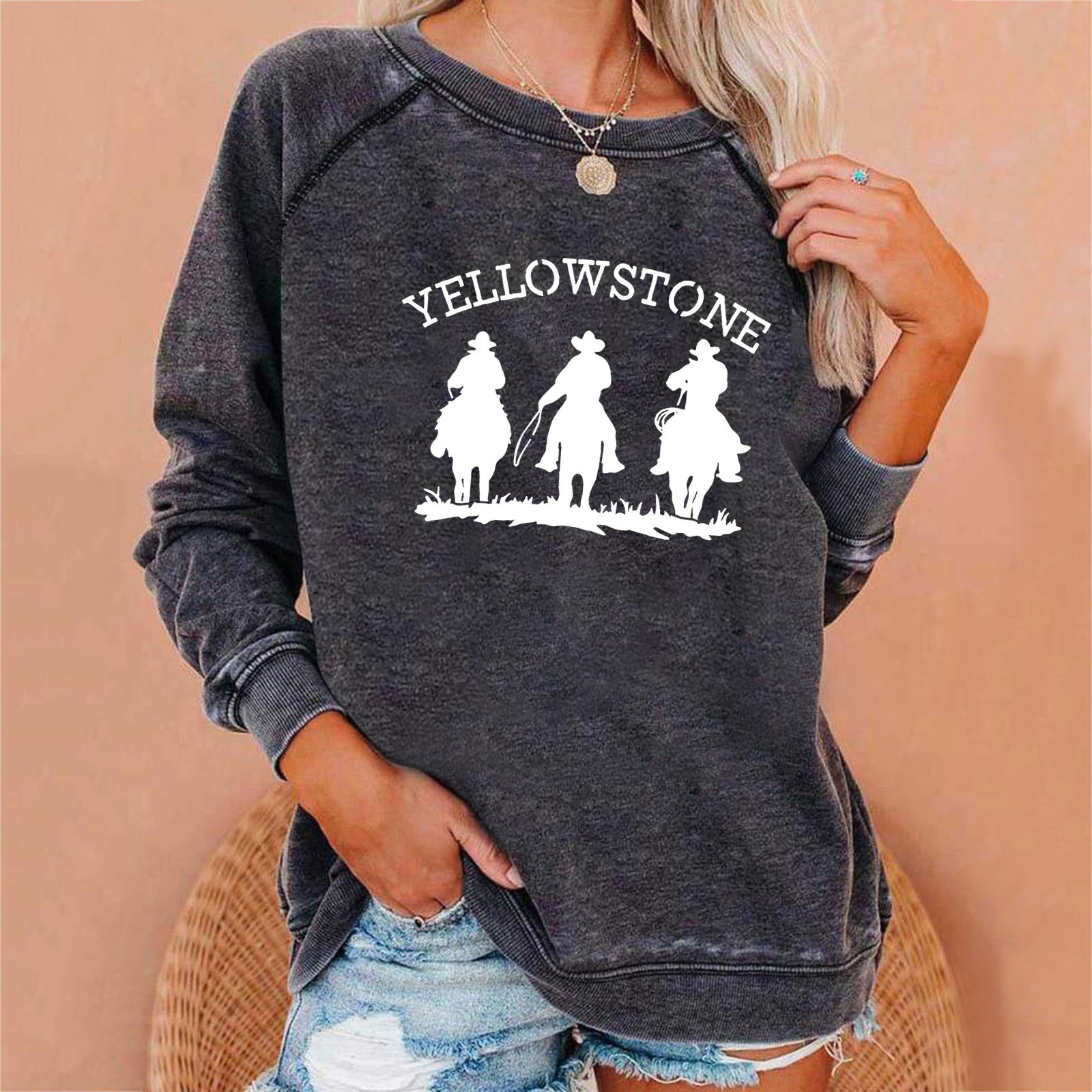 Women's T-shirt Long Sleeve Blouses Printing Streetwear Letter display picture 4