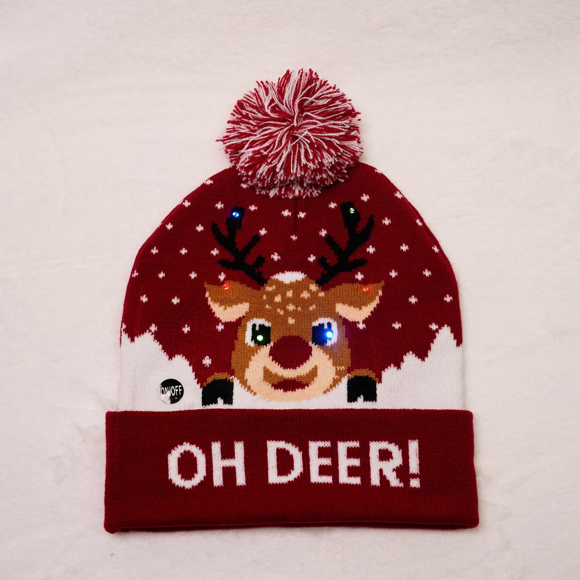 Unisex IG Style Santa Claus Snowman Elk Eaveless Wool Cap display picture 9