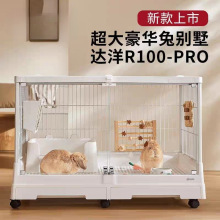 洋达新式兔笼钢化透明玻璃家用大号兔子笼子室内专用荷兰猪