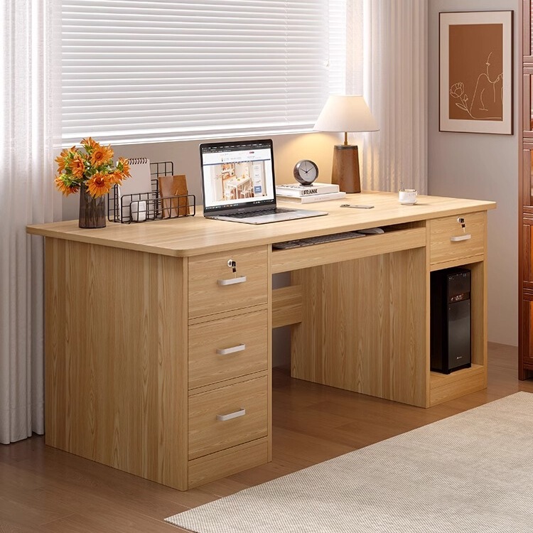 Desktop Computer Table Home Desk Office Desk Simple Modern Student Writing Desk Bedroom Office Desk with Lock