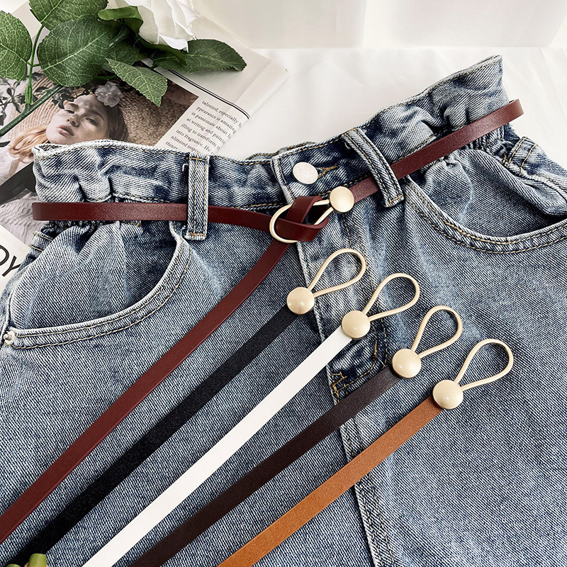 Variedad de estilo coreano anudado decoración de cinturón delgado de las mujeres con traje cintura apretada moda simple cinturón pequeño entrega al por mayor