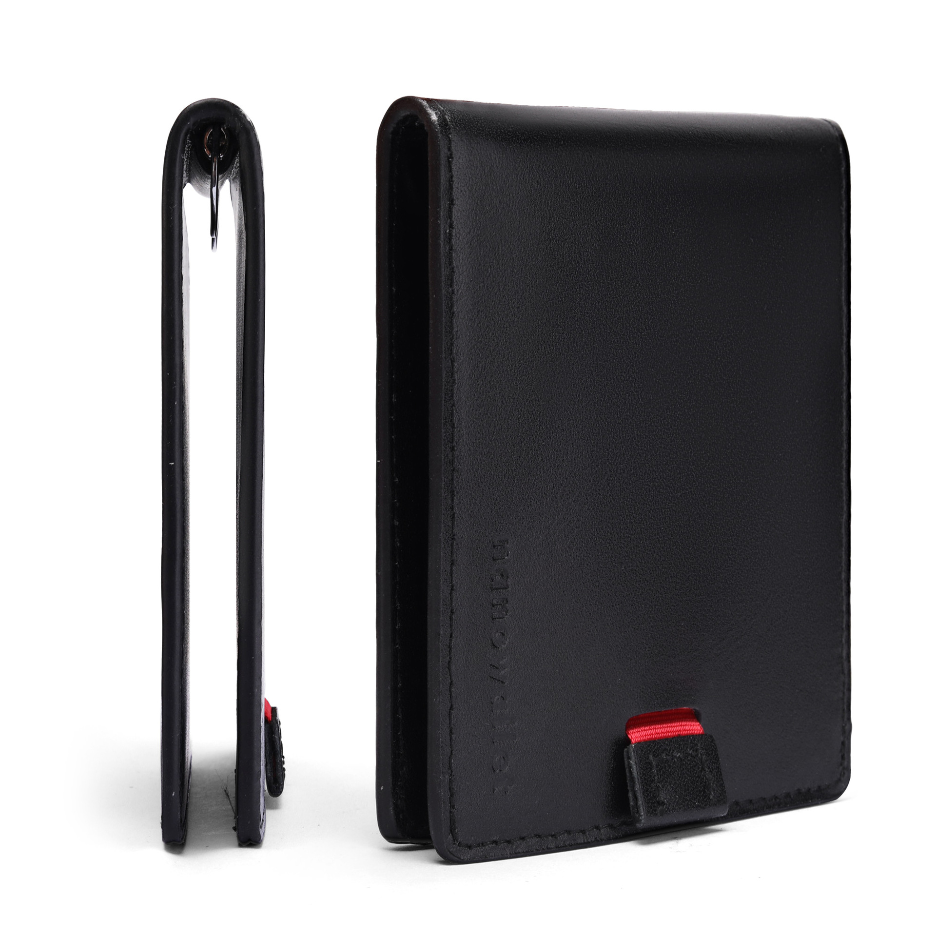 Personalizada RFID cepillo antirrobo multi-tarjeta cartera corta multifuncional dos plegados de dólares cartera de negocios de cuero para hombres