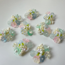 小清新夏日花朵钉珠服装鞋包辅料花朵饰品发夹手机壳配饰手工串珠