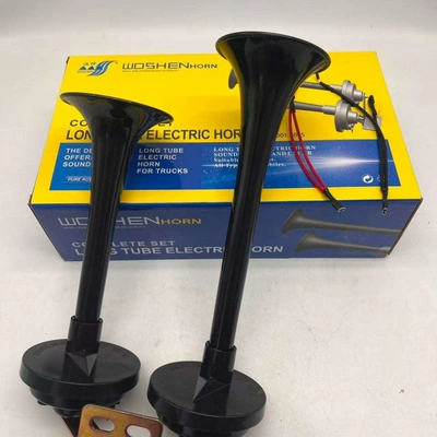 Long Tube Electric Horn Modified with High-Pitched Speaker for Electric Tricycle, Dual Tube Electric Horn with High Volume 12V/24V (Car horn/tweeter) - new-electric-speaker-without-gas-with-plug-in-12v
