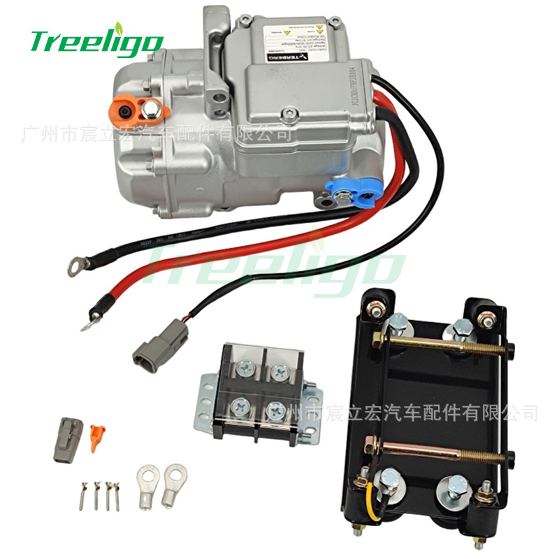 Compresor scroll eléctrico automotriz integrado 12V24V48V312V universal de tres velocidades de frecuencia fija PMW refrigeración de alta eficiencia
