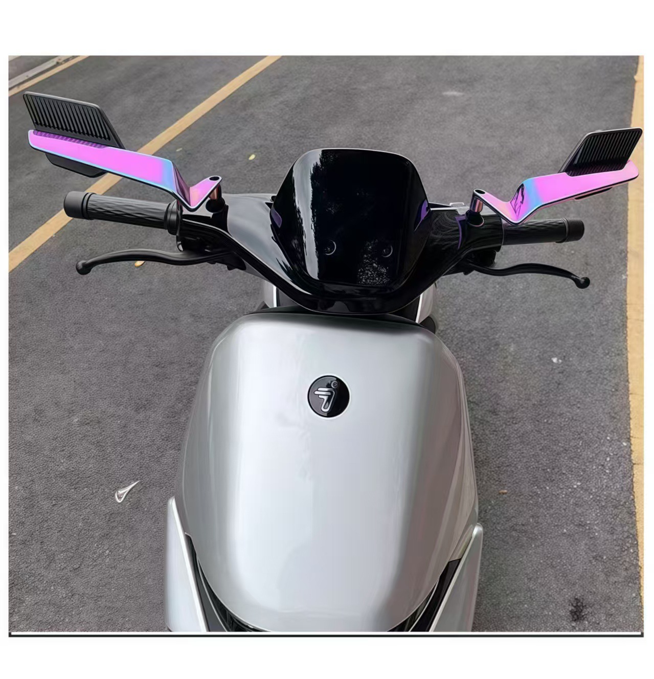 General Motorcycle Accessories Modified Fixed Wing Rearview Mirror Street Car Sports Car Aluminum Alloy Colorful Reflector Reversing Mirror