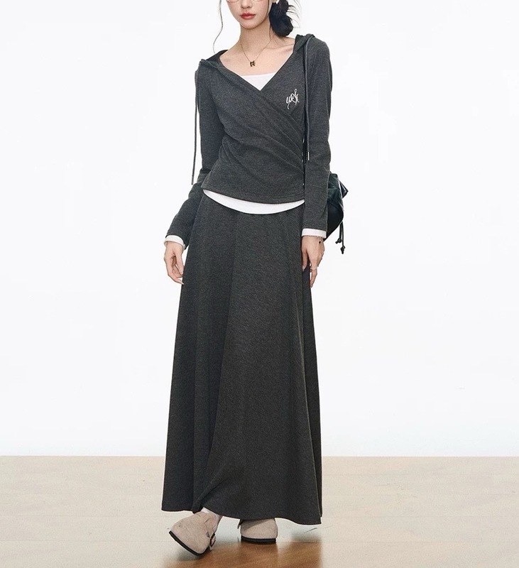 8.10新品 WESTAYON 假两件卫衣针织衫女上衣套装韩系通勤显瘦新款|undefined