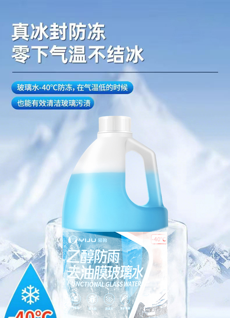 【Special for Car Windshields】New car glass cleaner, powerful stain and oil film remover, ethanol-based anti-rain coating, cleaning and maintenance