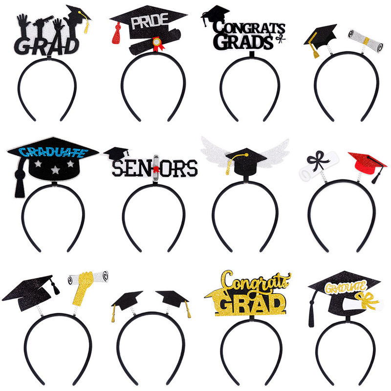 Graduation season decoration new hairband university kindergarten graduation ceremony photo props bachelor cap certificate headband Graduation season decoration new hairband university kindergarten graduation ceremony photo props bachelor cap certificate headband