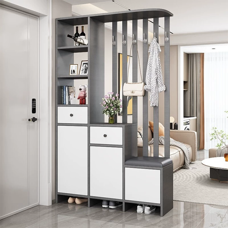 Входной шкаф, обувной шкаф, гостиная, вход в дом, входной шкаф большой вместимости со встроенной перегородкой, современный шкаф для хранения экранов