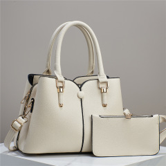 Cross-border best-selling handbag with a high-end minimalist feel, 2023 new women's bag set, large capacity two-piece set, stylish and stop-quality.