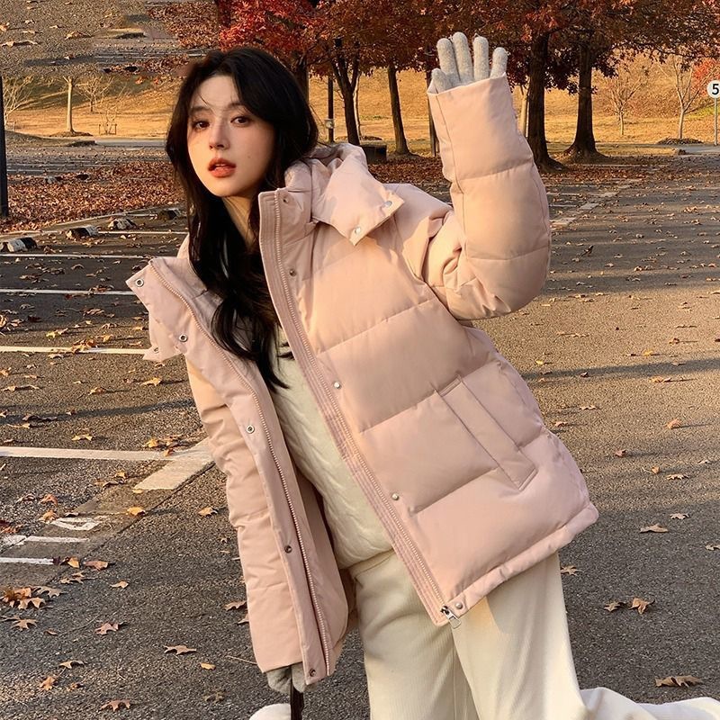 短款羽绒棉服女冬季2025年新款小个子宽松棉衣面包服加厚棉袄外套|undefined