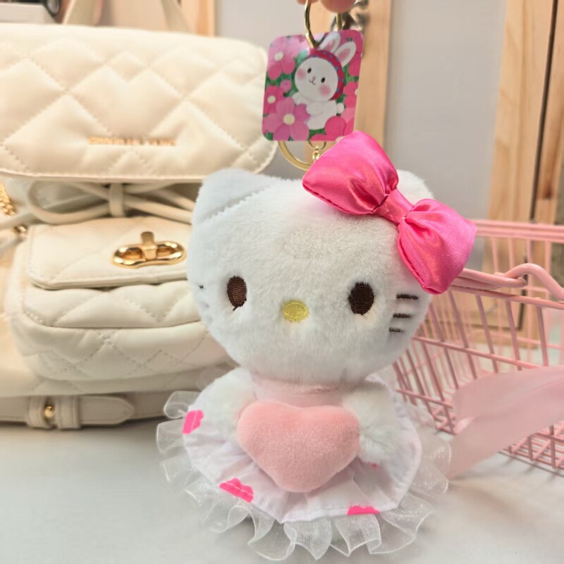 漫画クリエイティブかわいいキティ猫ぬいぐるみ人形ペンダントキーホルダーカップルバッグ人形小さなペンダント|undefined