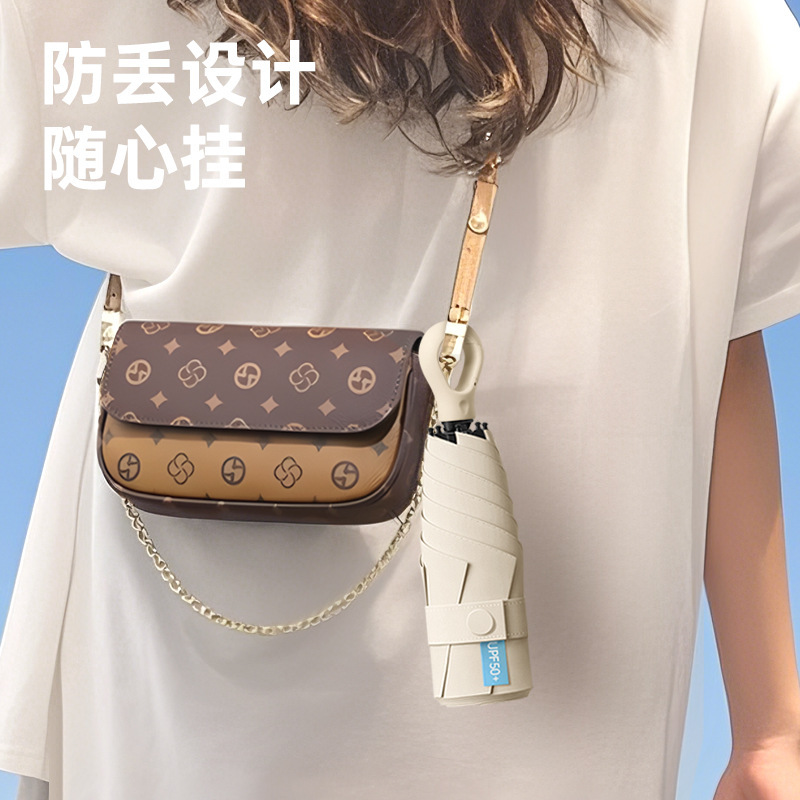 Portable 50% off Umbrella Ring Buckle Handle Capsule Umbrella for Rain or Shine Vinyl Sun Protection Uv Protection Women's Sun Umbrella Wholesale Portable 50% off Umbrella Ring Buckle Handle Capsule Umbrella for Rain or Shine Vinyl Sun Protection Uv Protection Women's Sun Umbrella Wholesale