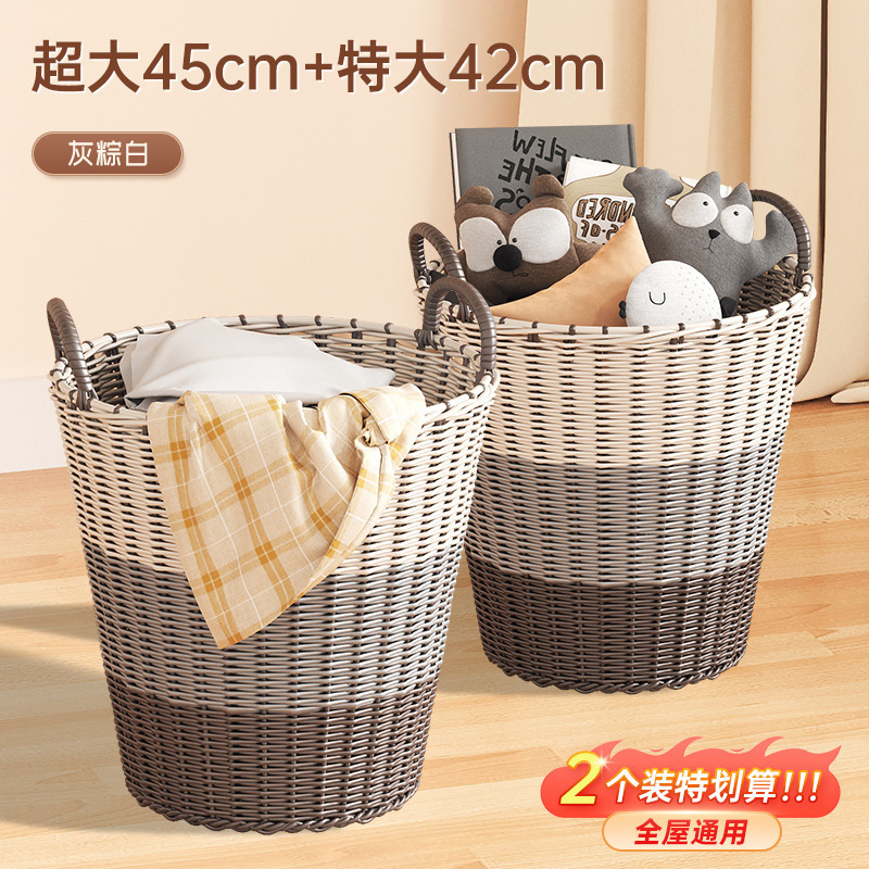 Cestas de ropa sucia de baño Cestas de ropa sucia Cestas de ropa sucia Cestas de lavandería domésticas Cestas de ropa tejidas a mano