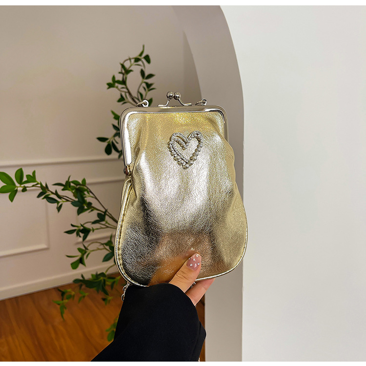 Personalized, fashionable and casual shell phone bag, new retro crossbody bag, lapel handbag, commuting single-shoulder crossbody bag undefined