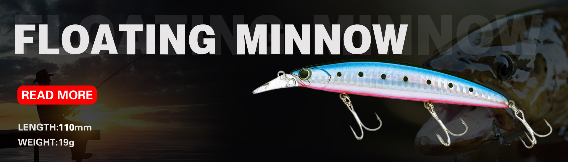 Suspending Minnow Lures Hard Plastic Baits Fresh Water Bass Swimbait Tackle Gear