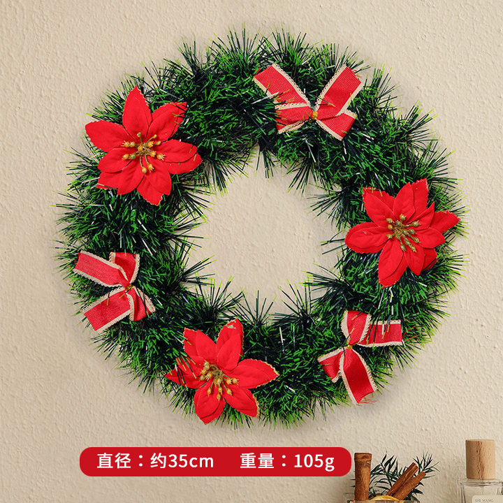 クリスマス装飾花輪クリスマス花輪ホテルショッピングモール装飾ドア吊り高級松葉装飾アレンジメント|undefined