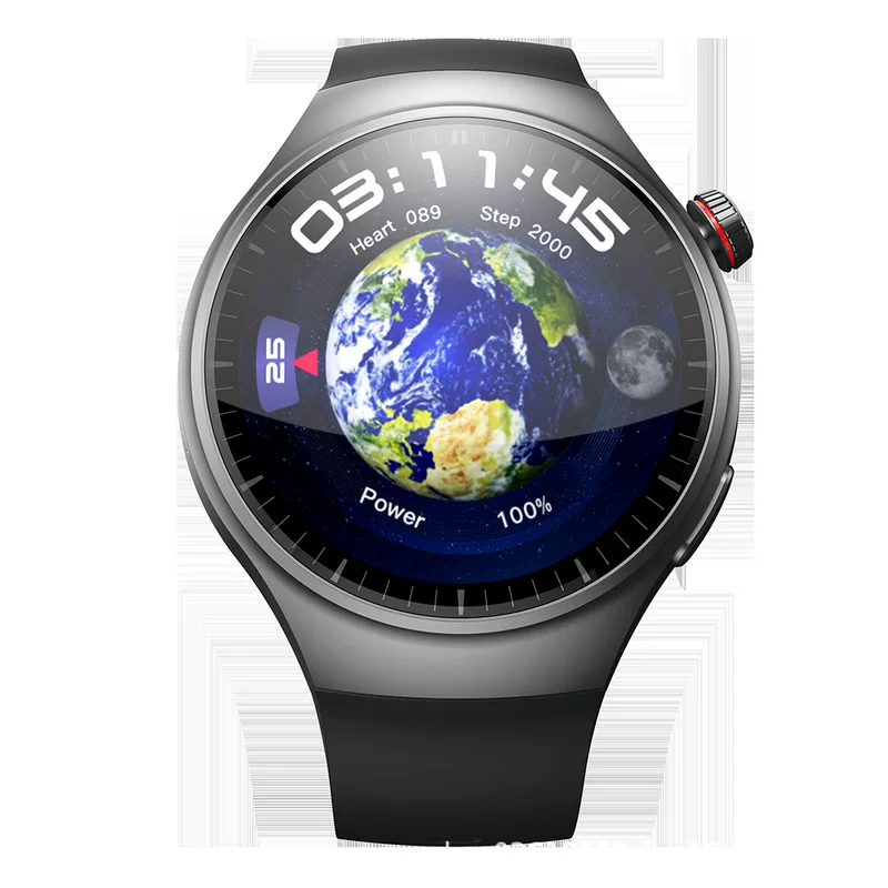 AMOLED 1.4‑дюймовый круглый экран, GPS‑навигация, звонки, мультиспортивный DM80 Android 4G смарт‑часы со стальным ремешком