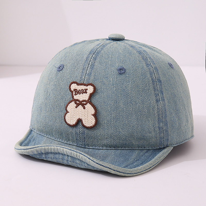 Sombreros para bebés coreanos primavera y otoño delgados vaqueros gorras de lengua suave gorras de béisbol para niños y niñas viajar