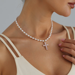 �W���羳�Ʒ �Ͻ���ʮ�ּ������� ins���r���OӋnecklace